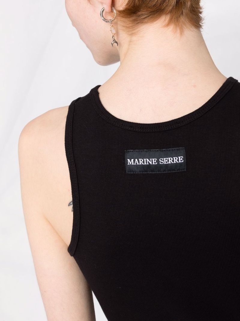Black Moon Embroidered Vest Top