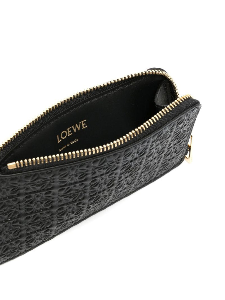 Black Anagram Leather Card Holder