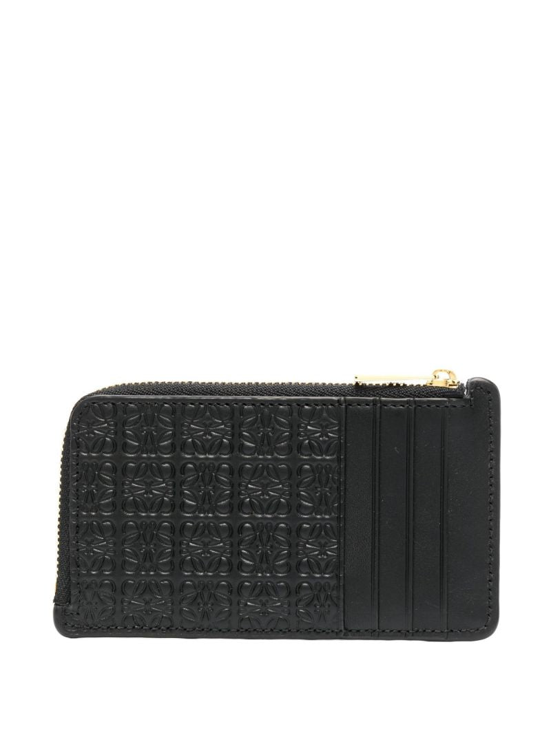 Black Anagram Leather Card Holder