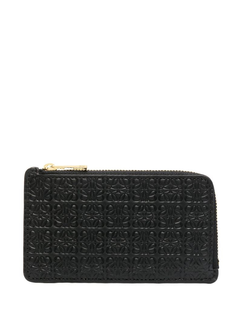 Black Anagram Leather Card Holder