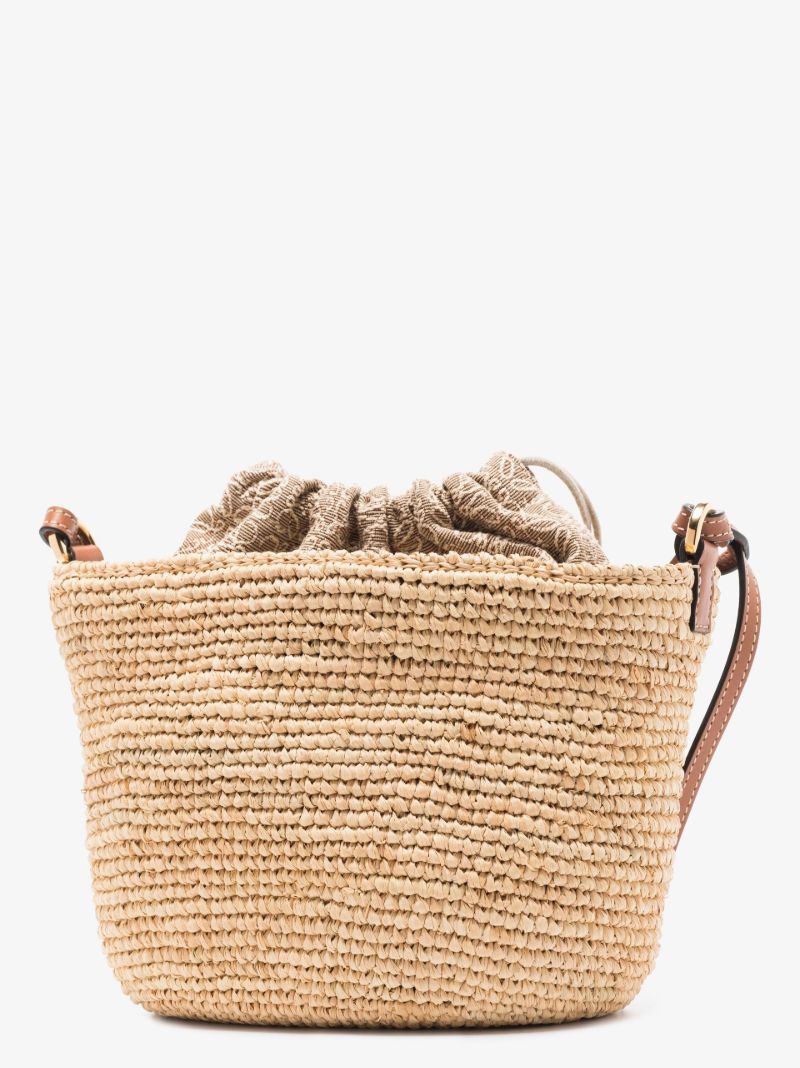 Neutral Anagram Pochette Raffia Cross Body Bag