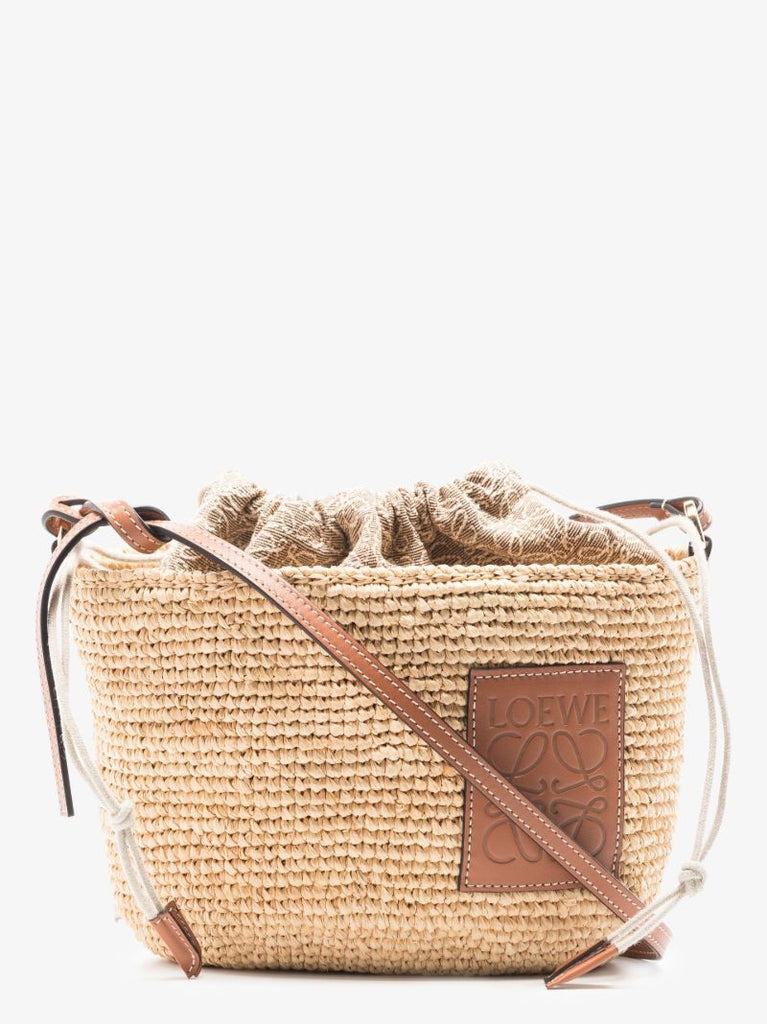 Neutral Anagram Pochette Raffia Cross Body Bag