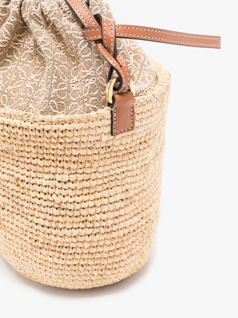 Neutral Anagram Pochette Raffia Cross Body Bag