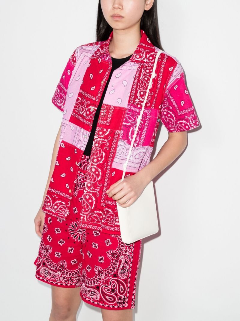 Bandana Print Cotton Bowling Shirt