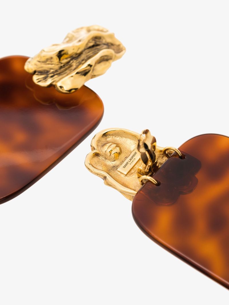 Gold-tone Square Drop Earrings