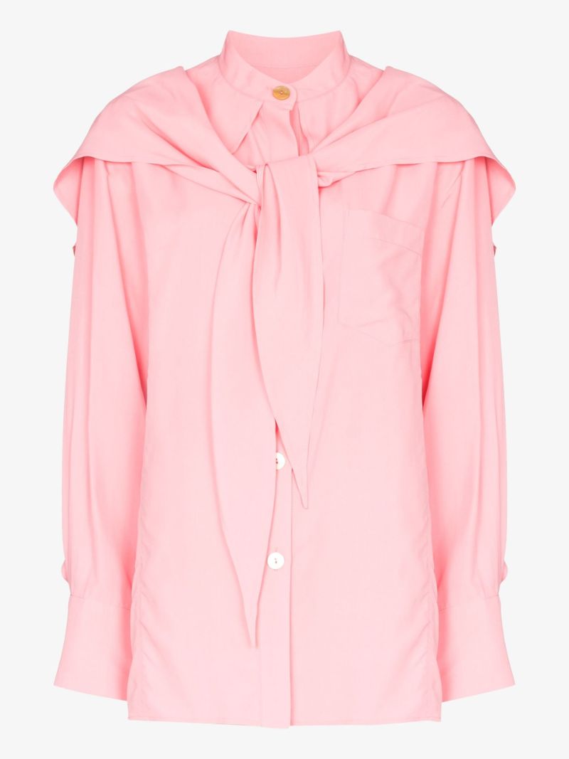 Pink Jolene Scarf Detail Blouse