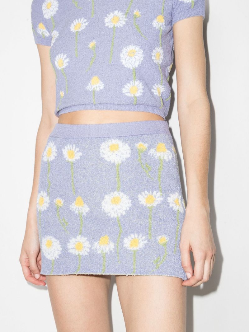 Kinsley Floral Knit Mini Skirt