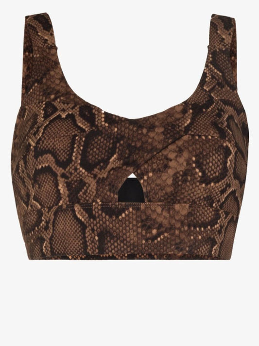 Let's Go Staunton Snake Print Sports Bra