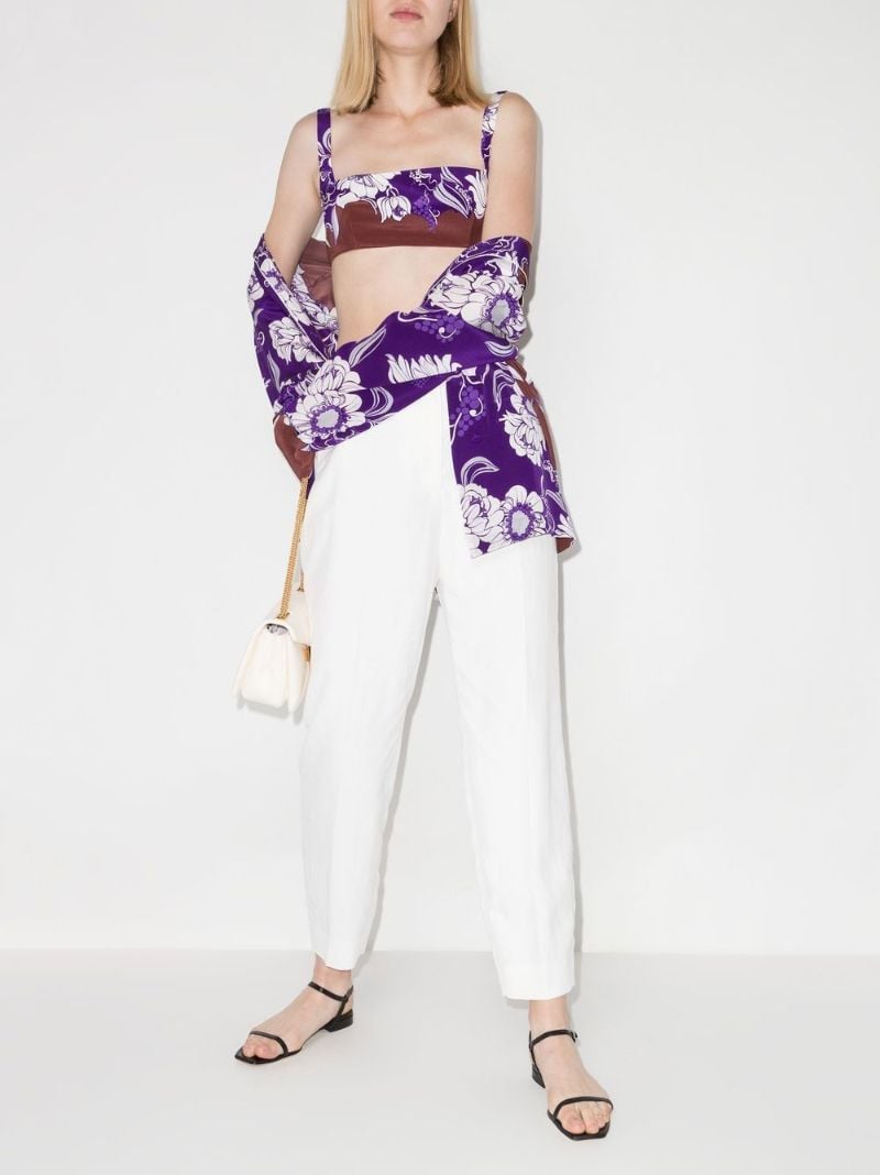 Purple Street Flowers Daisyland Silk Bralette