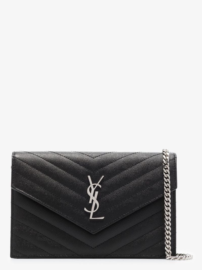 Black Monogram MatelassÃ_x0083_Â© Leather Chain Wallet
