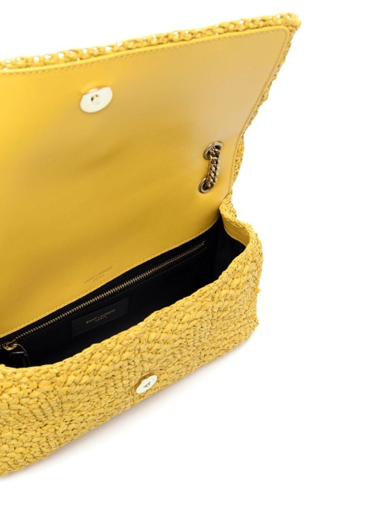 Yellow Jamie Raffia Shoulder Bag