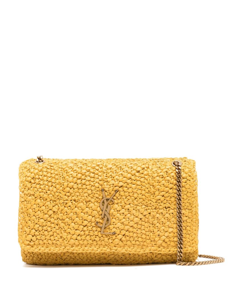 Yellow Jamie Raffia Shoulder Bag