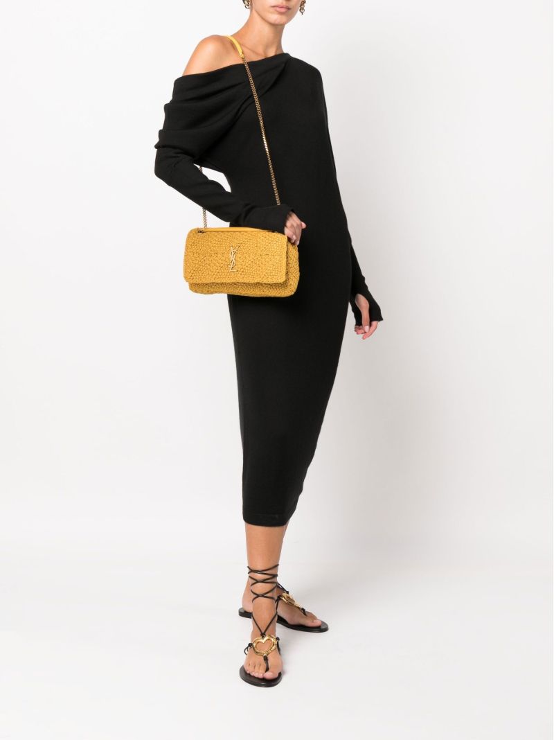 Yellow Jamie Raffia Shoulder Bag
