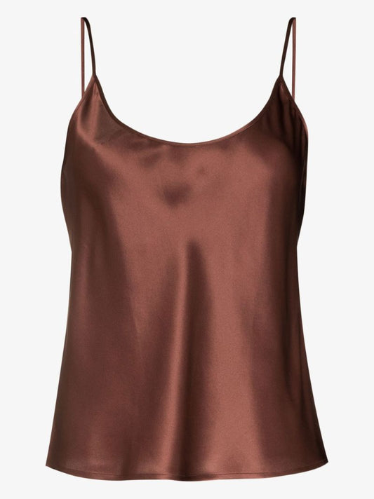 Brown S4 Silk Camisole Top