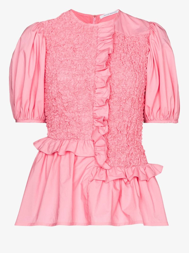 Carrie Ruffled Cotton Blouse