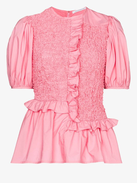 Carrie Ruffled Cotton Blouse