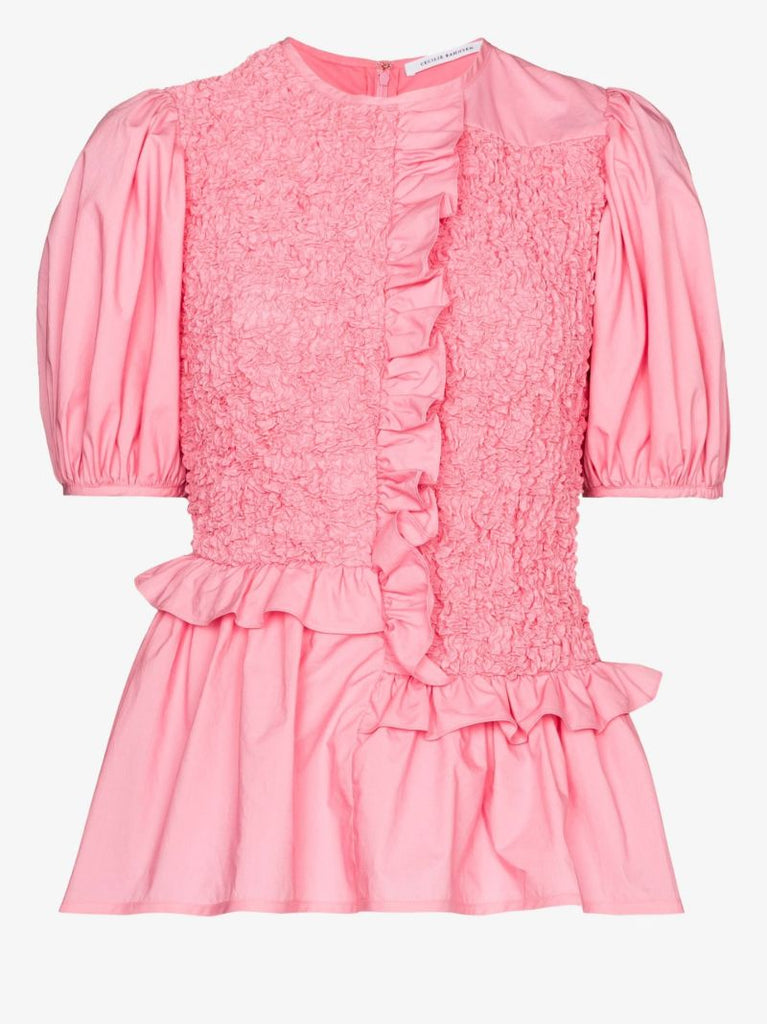 Carrie Ruffled Cotton Blouse