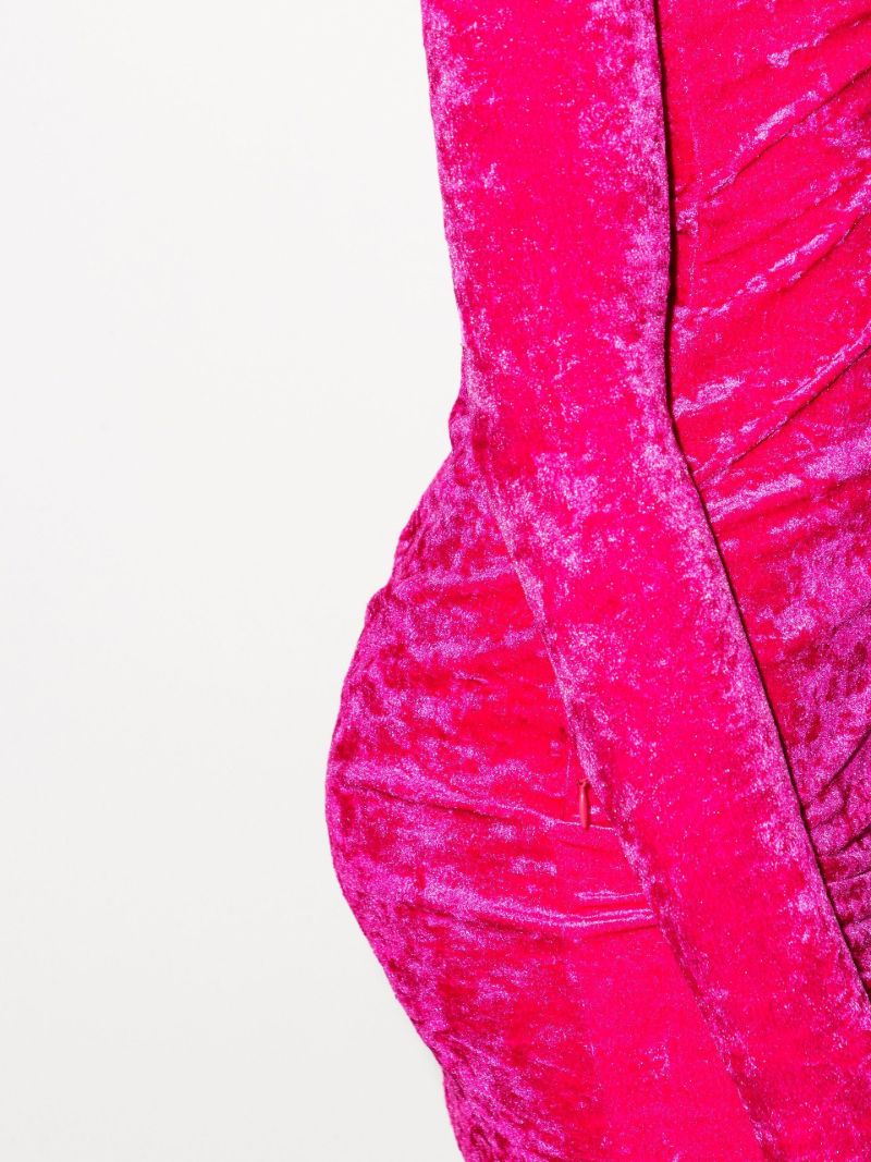 Glove Sleeve Velvet Mini Dress