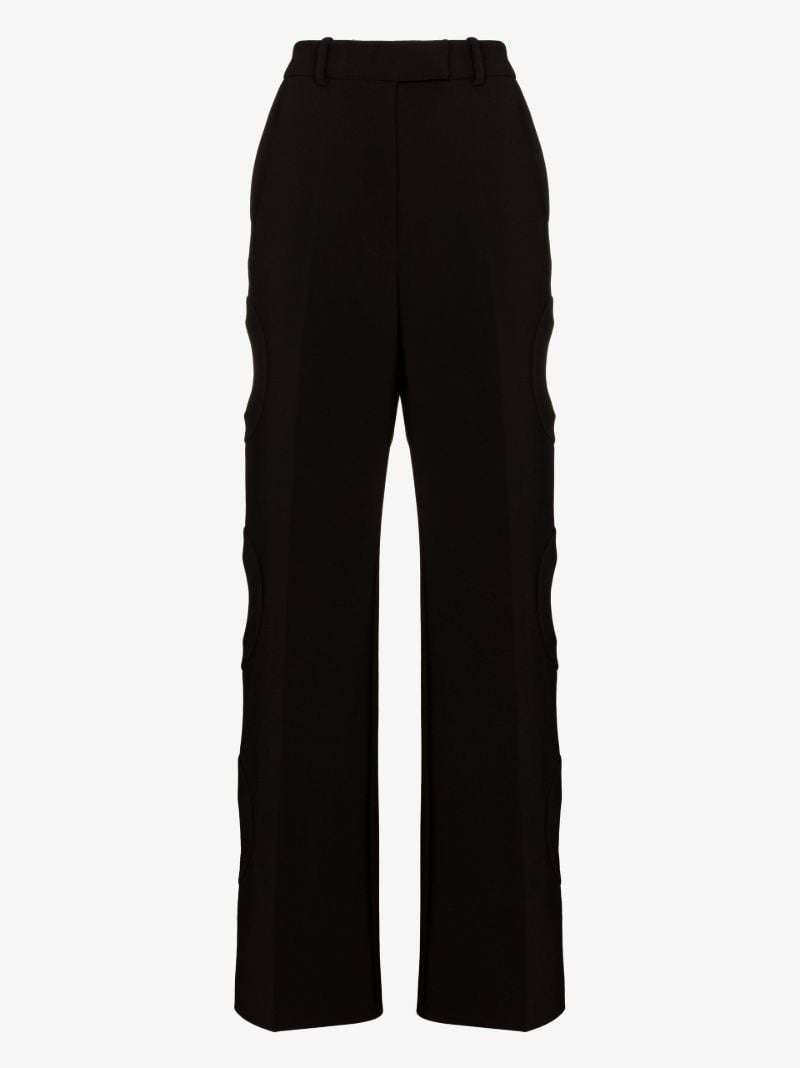Black Cutout Wide Leg Trousers