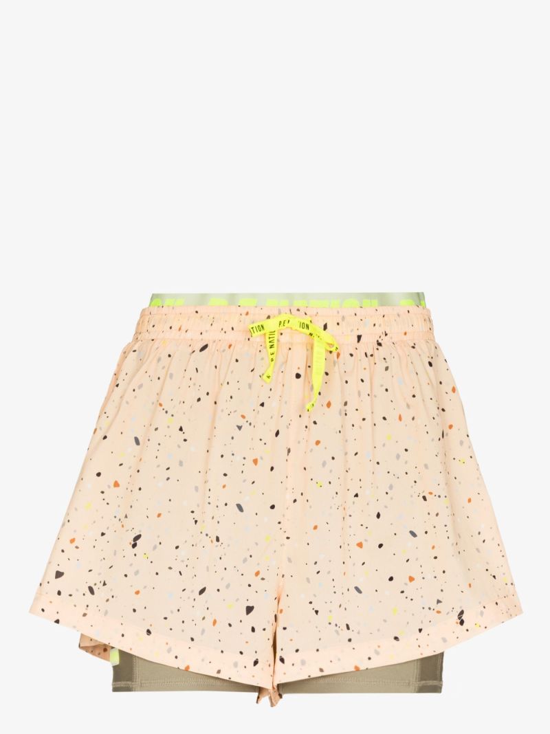 Yellow Alignment Layered Running Shorts