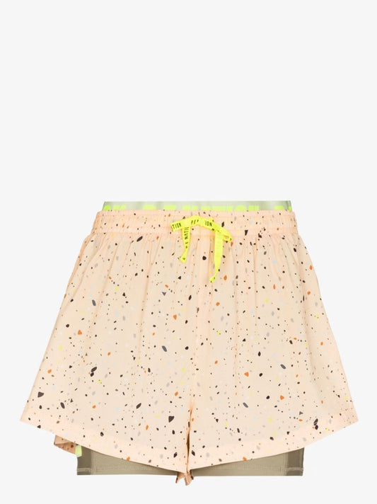 Yellow Alignment Layered Running Shorts