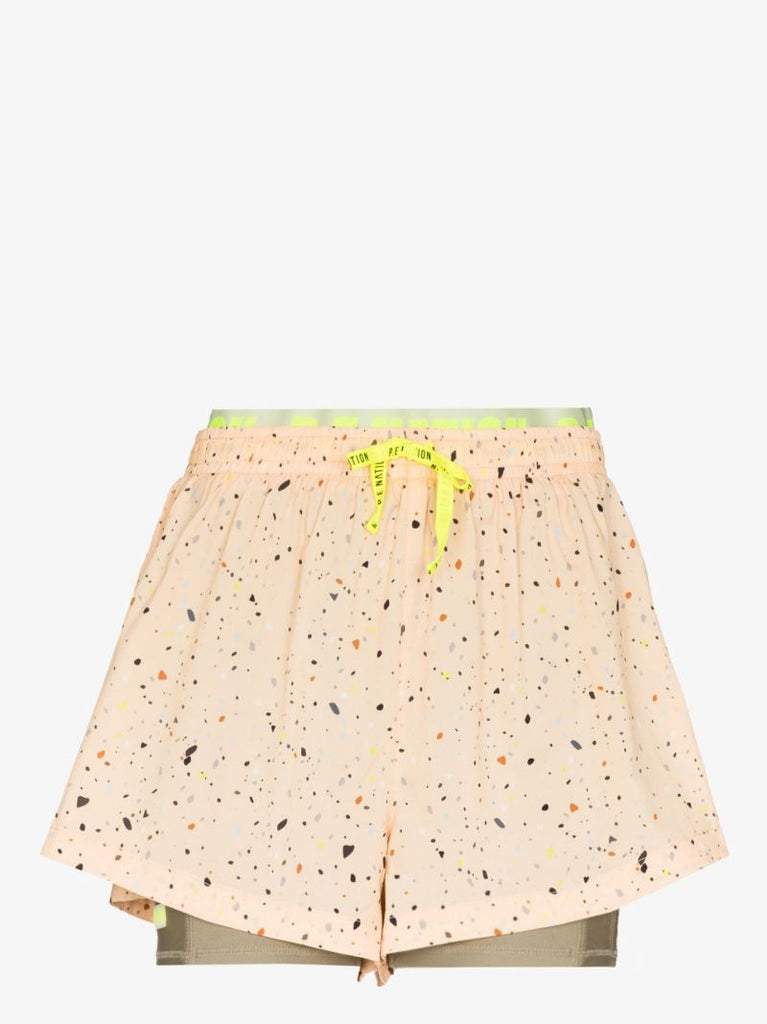 Yellow Alignment Layered Running Shorts