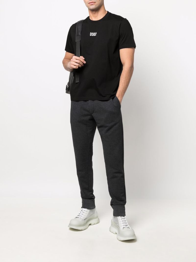 Black Logo Print Cotton T-shirt