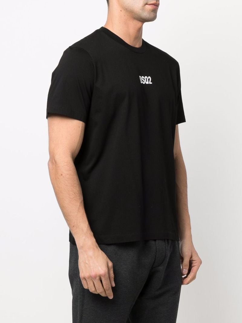 Black Logo Print Cotton T-shirt