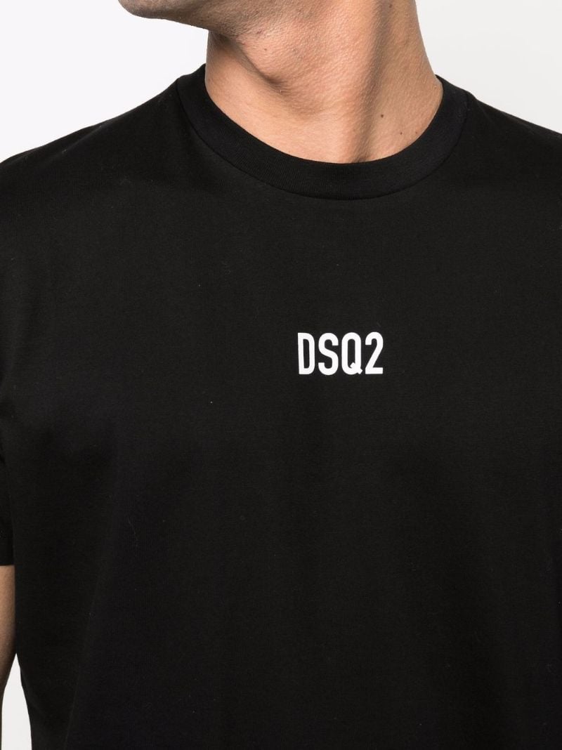 Black Logo Print Cotton T-shirt