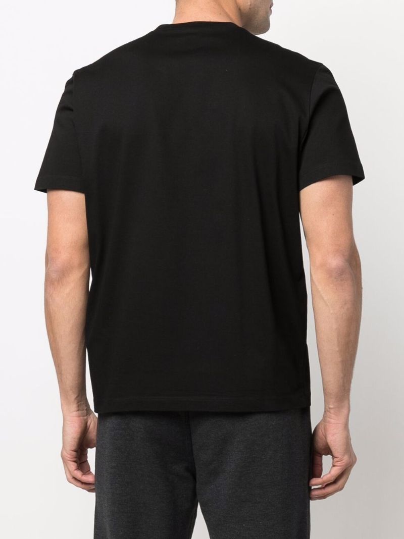 Black Logo Print Cotton T-shirt