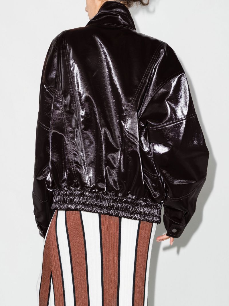 Brown Madison Vegan Leather Biker Jacket