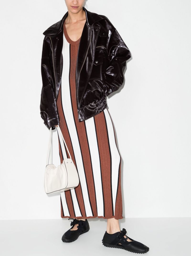 Brown Madison Vegan Leather Biker Jacket