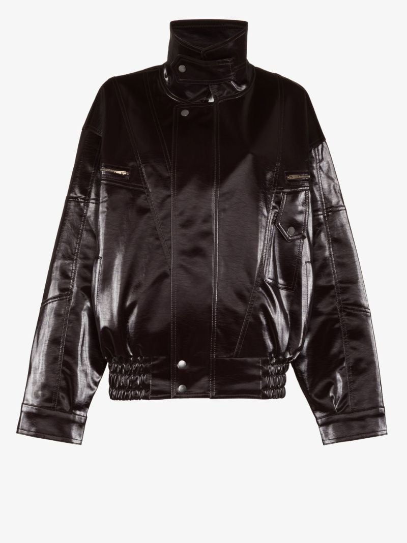 Brown Madison Vegan Leather Biker Jacket