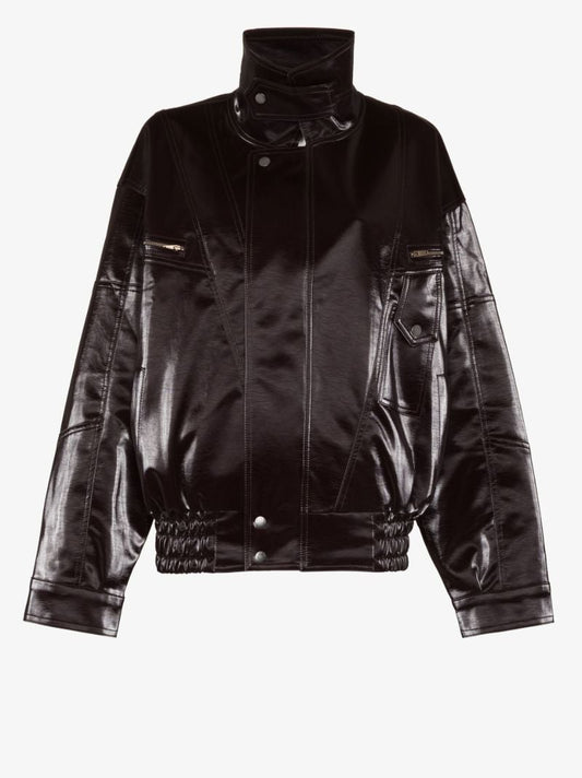 Brown Madison Vegan Leather Biker Jacket