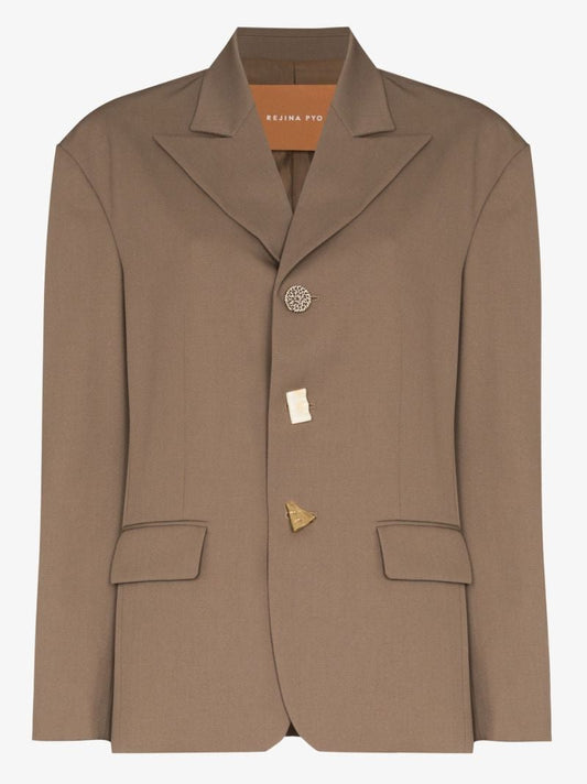 Brown Sloane Single-breasted Blazer