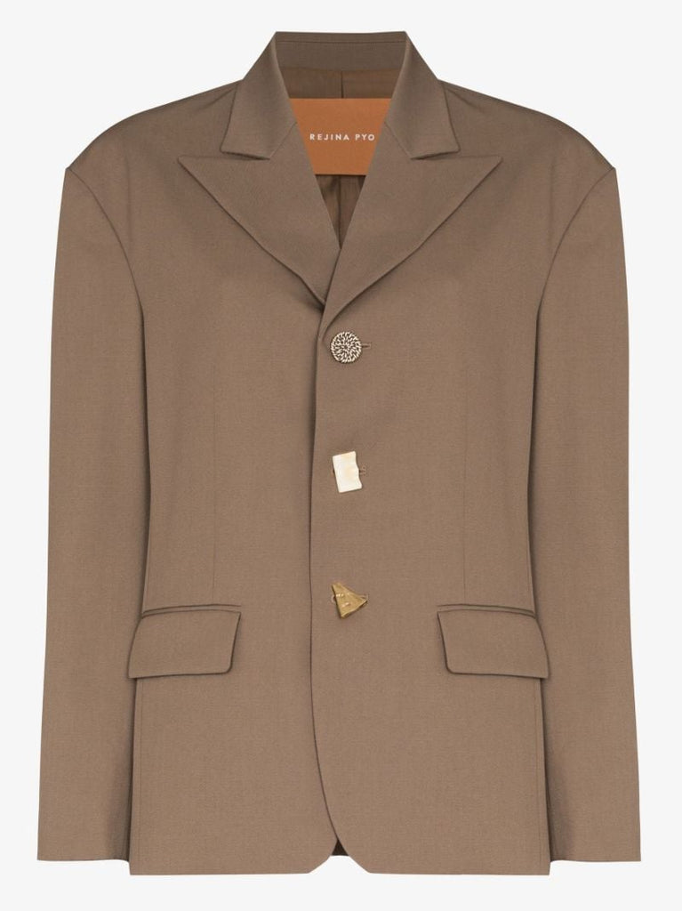 Brown Sloane Single-breasted Blazer