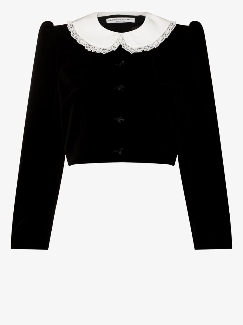 Velvet Cropped Jacket