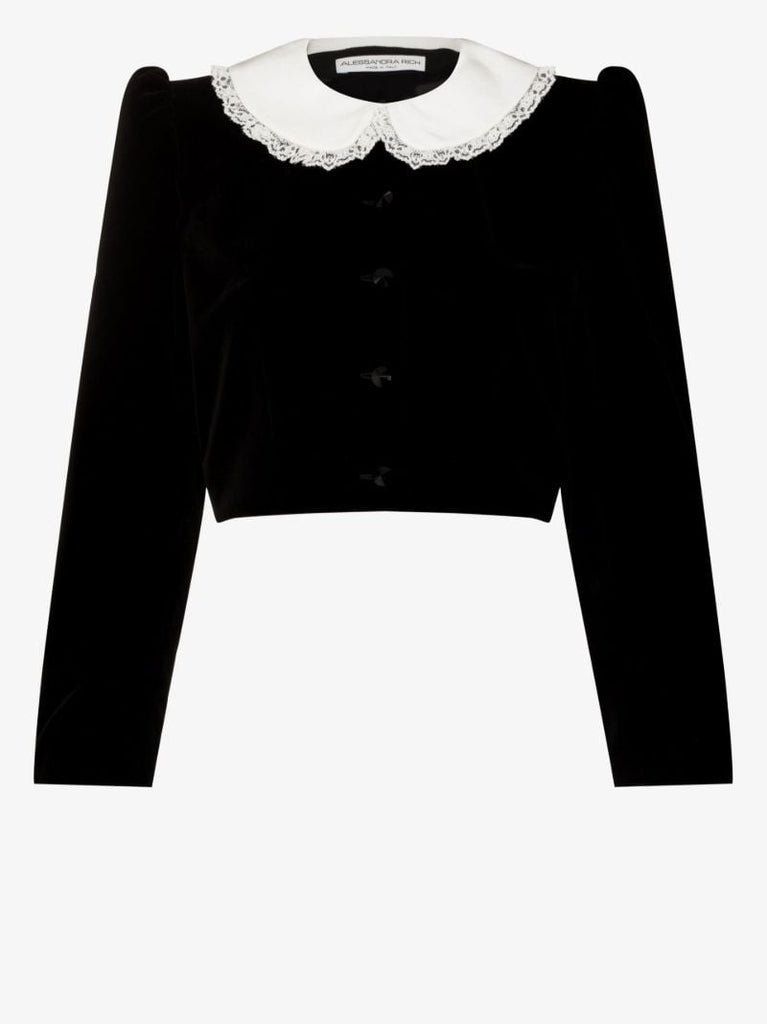 Velvet Cropped Jacket