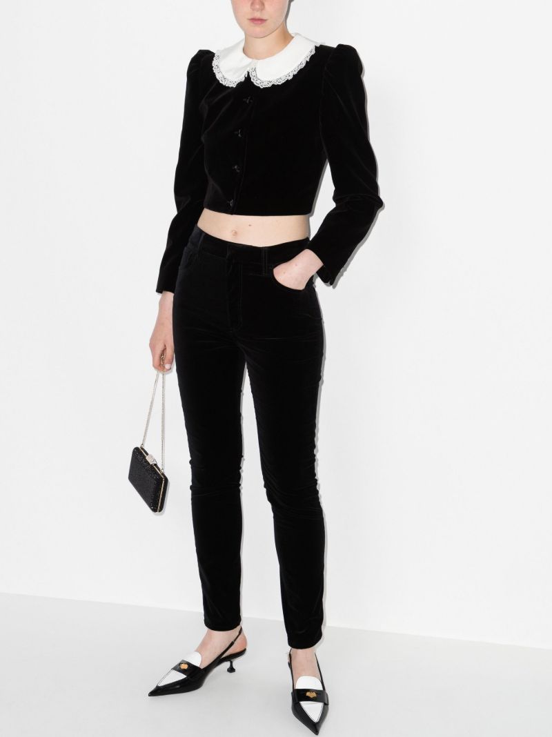Velvet Cropped Jacket