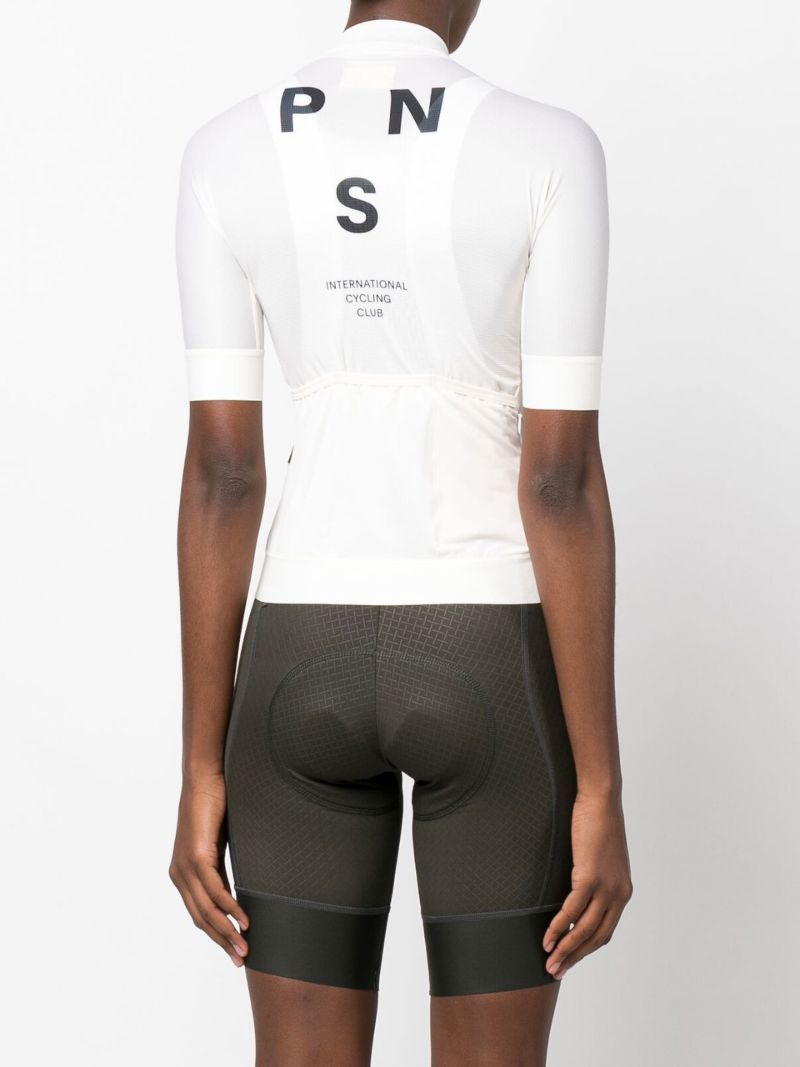 White Mechanism Cycling Jersey Top