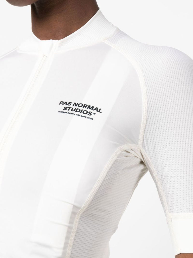White Mechanism Cycling Jersey Top