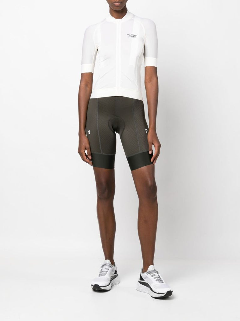 White Mechanism Cycling Jersey Top