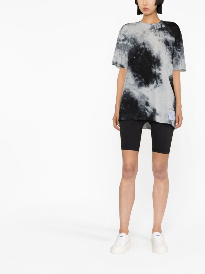 Black Tie Dye Cloud Merino Running T-shirt