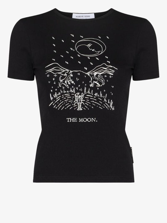 Moon Card Cotton T-shirt