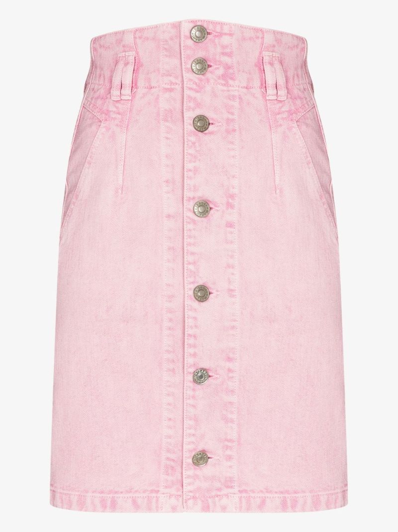 Tloan High Waist Denim Mini Skirt