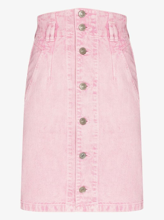 Tloan High Waist Denim Mini Skirt