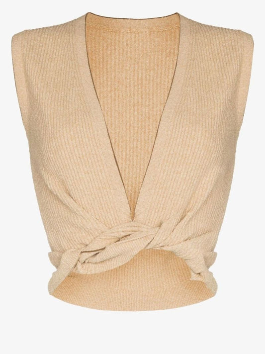 Neutral Le Haut NouÃ_x0083_Â© Knotted Top