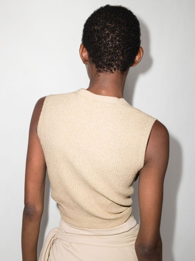 Neutral Le Haut NouÃ_x0083_Â© Knotted Top