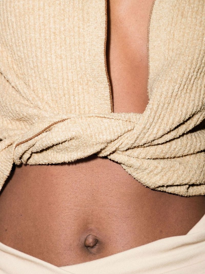 Neutral Le Haut NouÃ_x0083_Â© Knotted Top