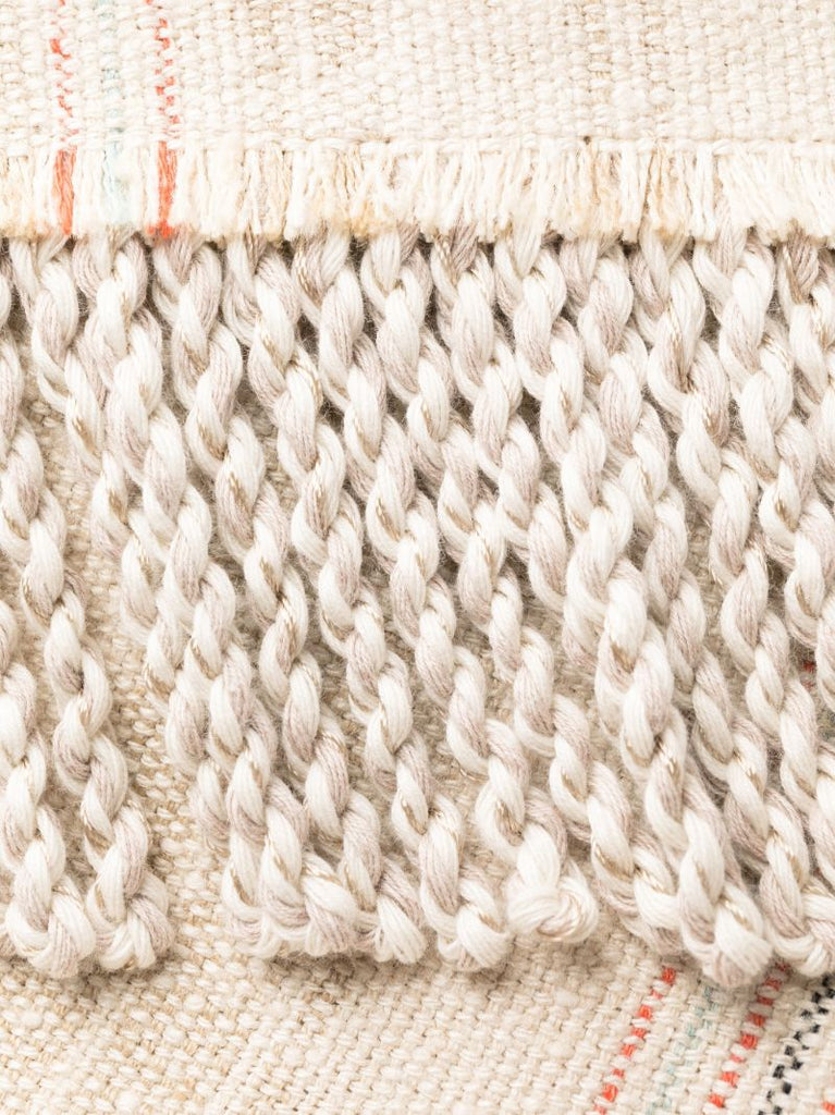Beige Striped Jacquard Cape